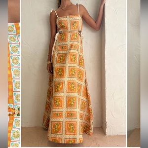 Orange maxi dress